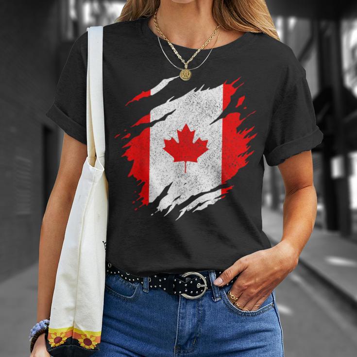 Canada Canadian Flag Vintage T-Shirt Geschenke für Sie