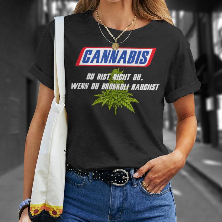 With Cannabis Du Bist Nicht Du Wenn Du Brokkoli Rauchst Motif T-Shirt Geschenke für Sie