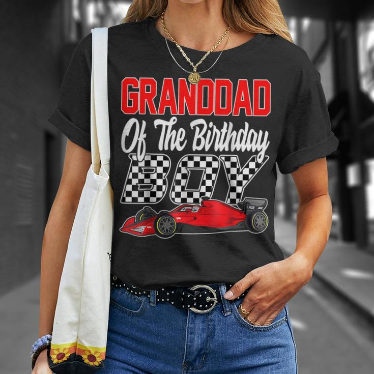 Car Racing Granddad Of The Birthday Boy Formula Race Car T-Shirt Gifts for Her