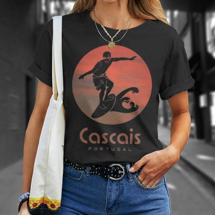 Cascais Portugal Windsurfing Surfing Surfers T-Shirt Gifts for Her