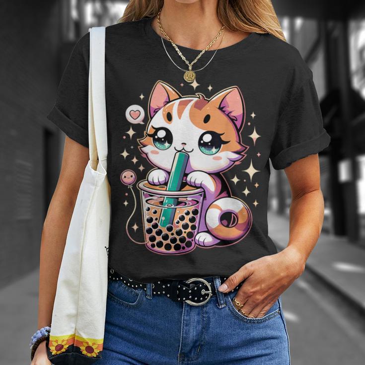 Cat Boba Japanese Kawaii Anime Kitty Bubble Tea Neko N T-Shirt Gifts for Her