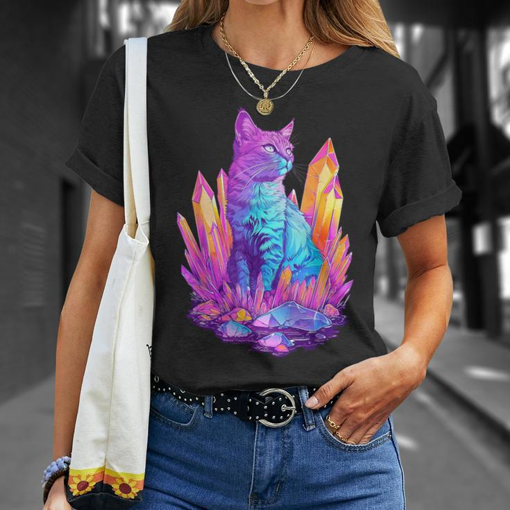 Cat With Crystals T-Shirt Gifts for Her