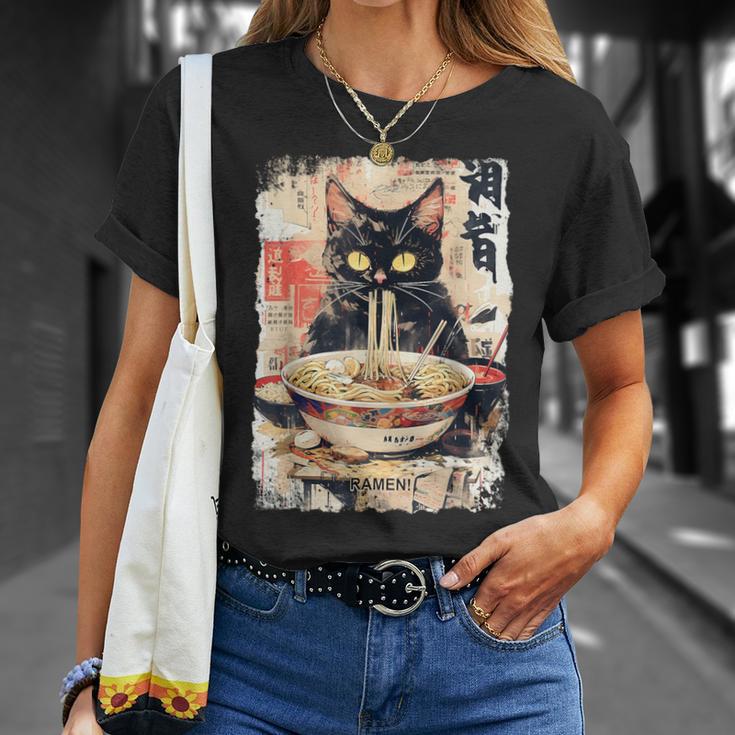 Cat Ramen Noodle Japanese Anime Manga Ramen Kawaii Cat T-Shirt Gifts for Her