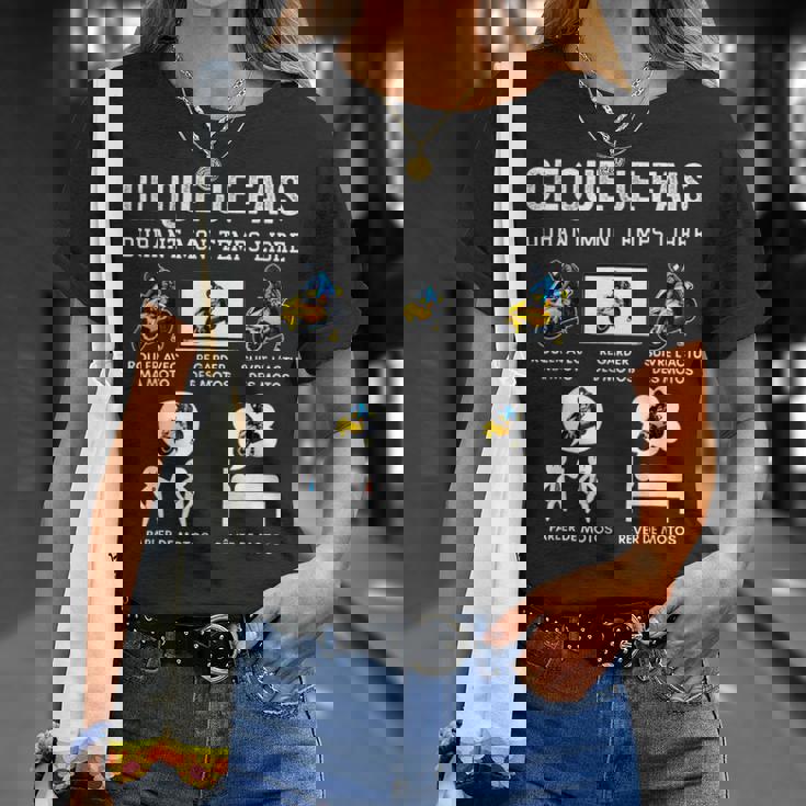 Ce Que Je Fais Durant Mon Temps Libre Rouler Avec Ma Moto T-Shirt Cadeaux pour elle