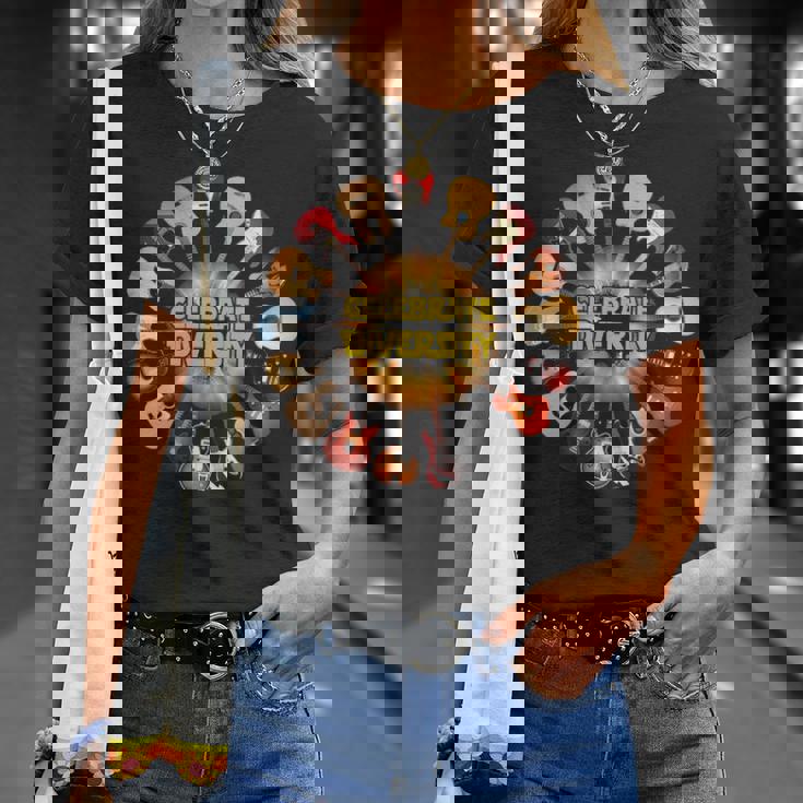 Celebrate Diversity Guitar T-Shirt Gifts for Her Celebrate Diversity Guitar T-Shirt Gifts for Her