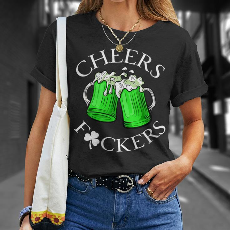 Cheers FCkers St Patrick's Day Lucky T-Shirt Gifts for Her