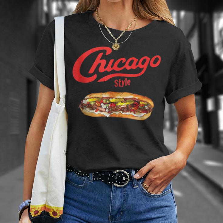 Chicago Italian Beef Sandwich Food Love T-Shirt Gifts for Her