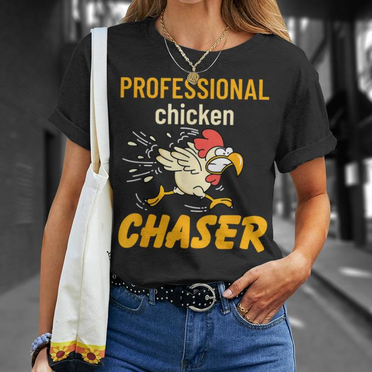 Chicken Professional Chaser Farmer Farm T-Shirt Gifts for Her