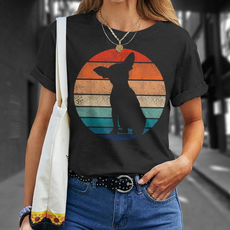 Chihuahua Dog Retrointage 60S 70S Silhouette T-Shirt Geschenke für Sie