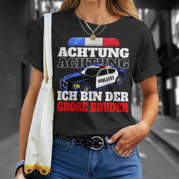 Children's Ich Bin Der Große Bruder Police Siblings T-Shirt Geschenke für Sie