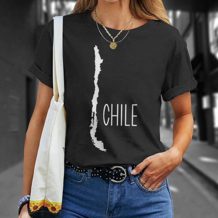 Chile Map T-Shirt Gifts for Her