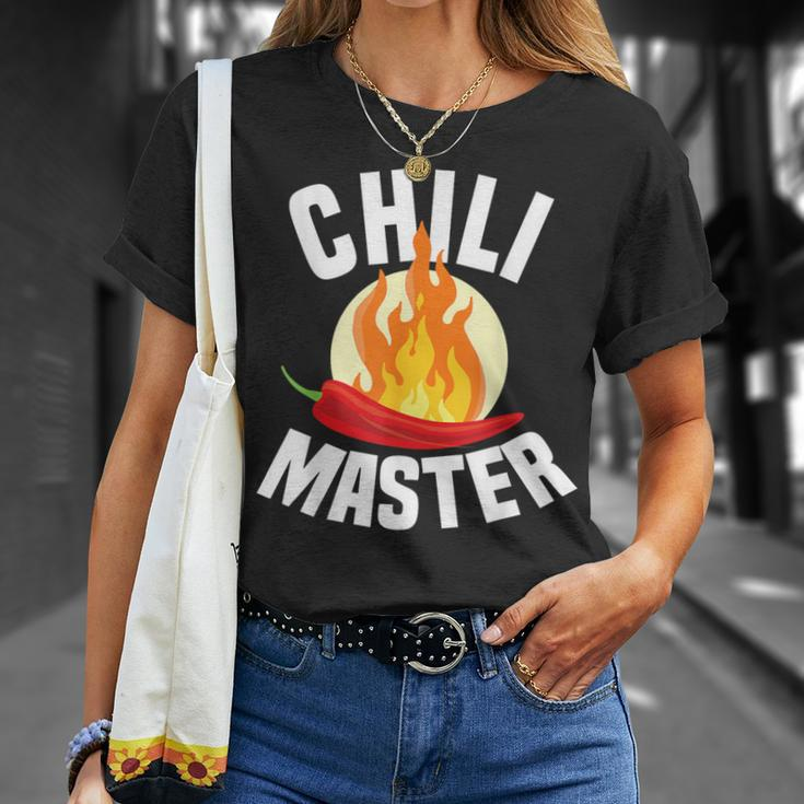 Chili Master Chilli Scharf Essen Geschenk Scoville Pepperoni T-Shirt Geschenke für Sie
