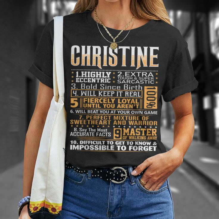 Christine Name Name Birthday T-Shirt Gifts for Her