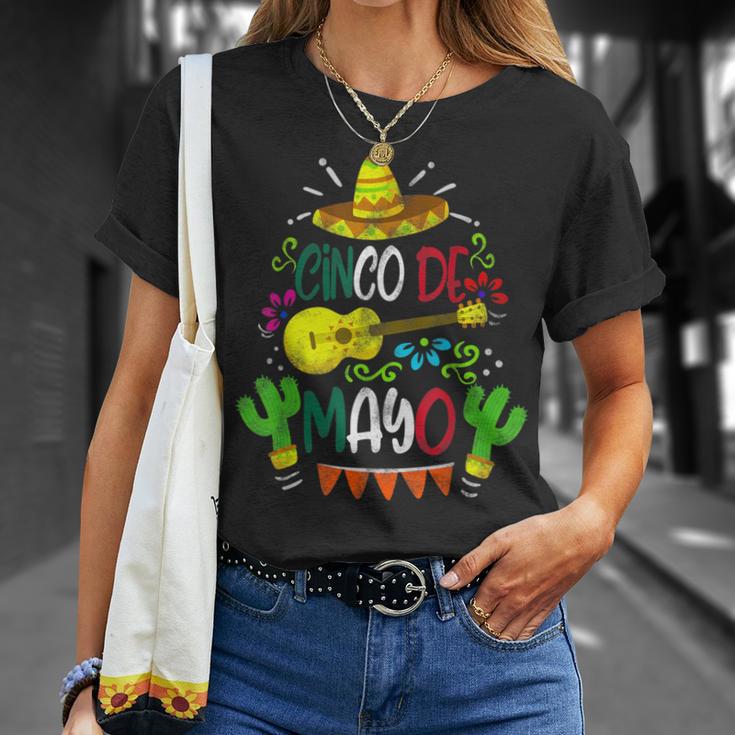 Cinco De Mayo Fiesta Taco Latino Music Mexican Sombrero T-Shirt Gifts for Her