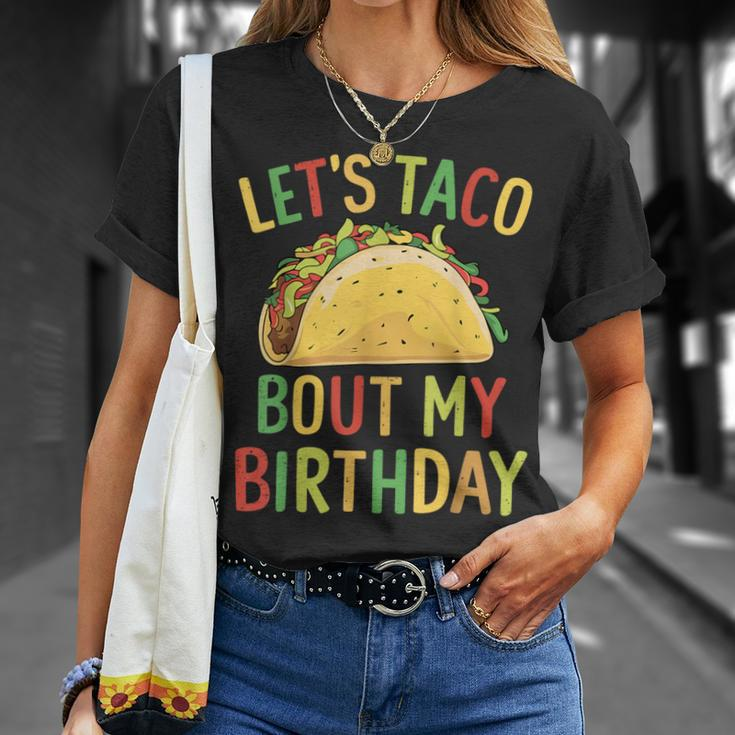 Cinco De Mayo Let's Taco Bout My Birthday Mexican Party T-Shirt Gifts for Her
