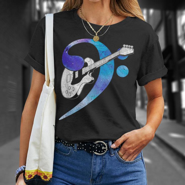 Clave Bajo Eléctrico Instrumento Música Rockero Rock Bajista Camiseta unisex Regalos para ella