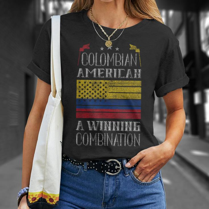Colombian American A Winning Combination Colombia Pride T-Shirt Gifts for Her