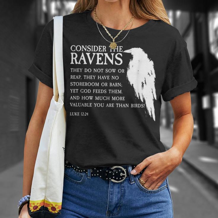 Consider The Ravens Luke 12 T-Shirt Gifts for Her