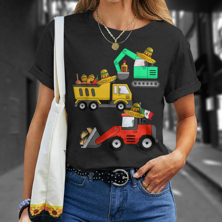 Construction Excavator Taco Mexican Crane Cinco De Mayo T-Shirt Gifts for Her