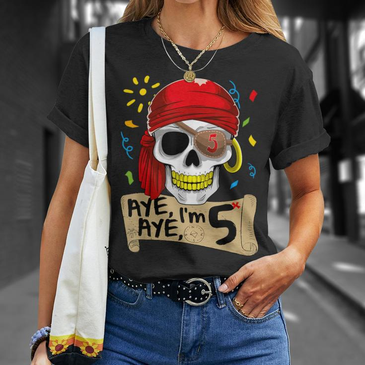 Cool Pirate 5 Years Old Birthday Boys T-Shirt Gifts for Her