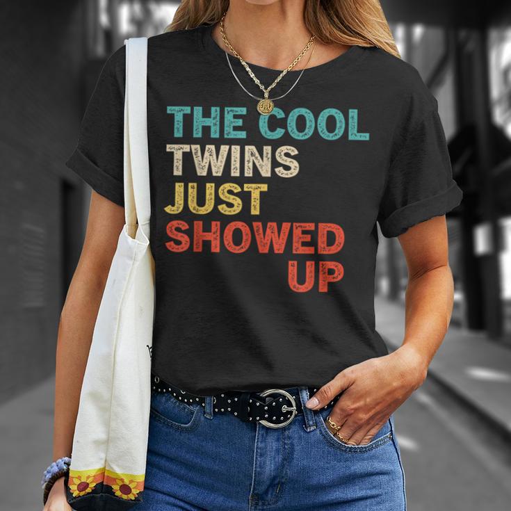 The Cool Twins Just Showed Up Twin Partner Vintage T-Shirt Gifts for Her