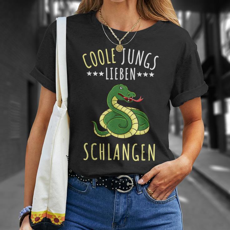 Coole Jungs Lieben Schlangen Geschenk T-Shirt Geschenke für Sie