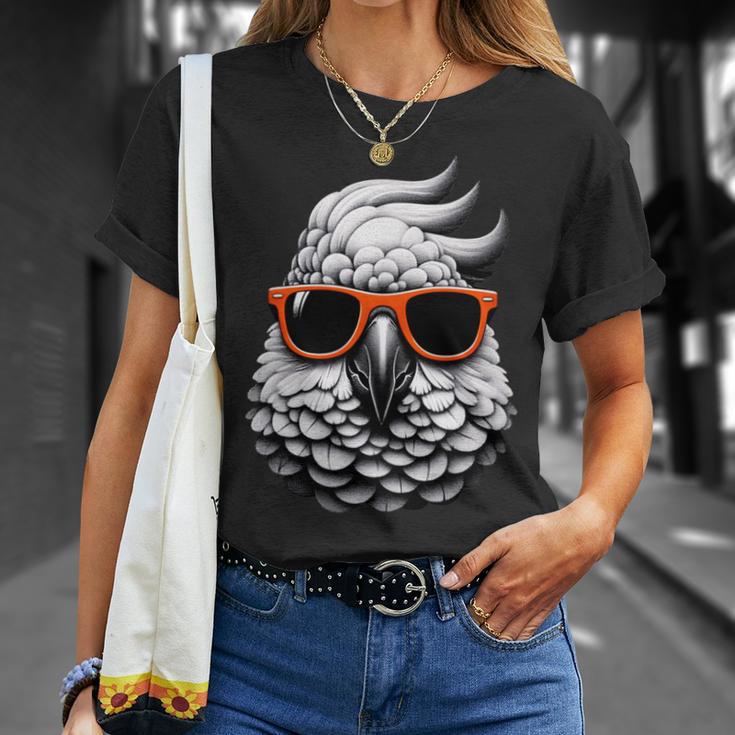 Cooler Kakaduogel Trägt Sonnenbrille Grafik Kunst T-Shirt Geschenke für Sie