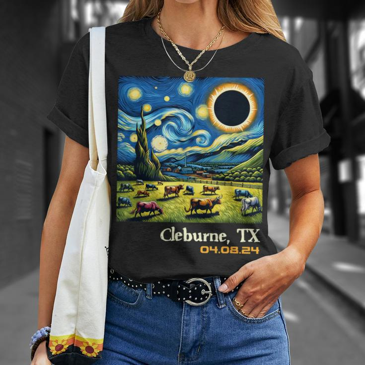 Countryside Total Solar Eclipse Cleburne Texas T-Shirt Gifts for Her