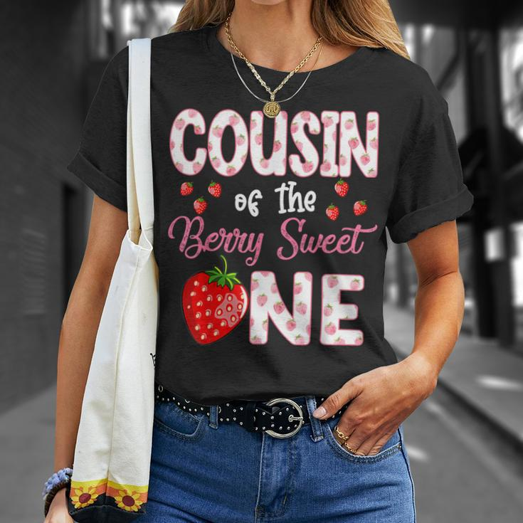 Cousin Of The Berry Sweet One Strawberry First Birthday T-Shirt Gifts for Her