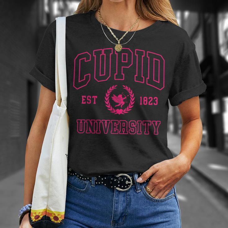 Cupid Est University Happy Valentines Day Love Vintage Retro T-Shirt Gifts for Her