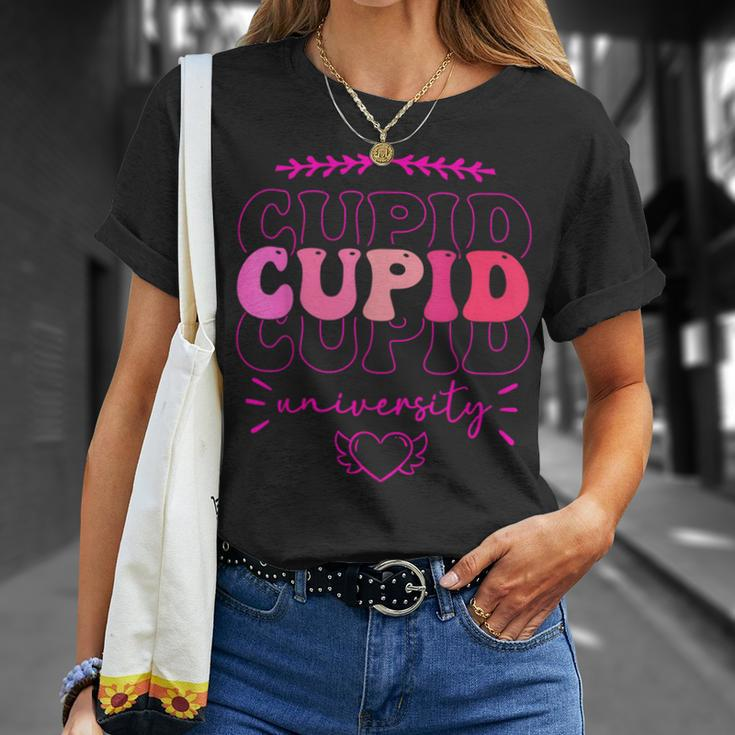 Cupid University Valentine Couple Cupid T-Shirt Gifts for Her