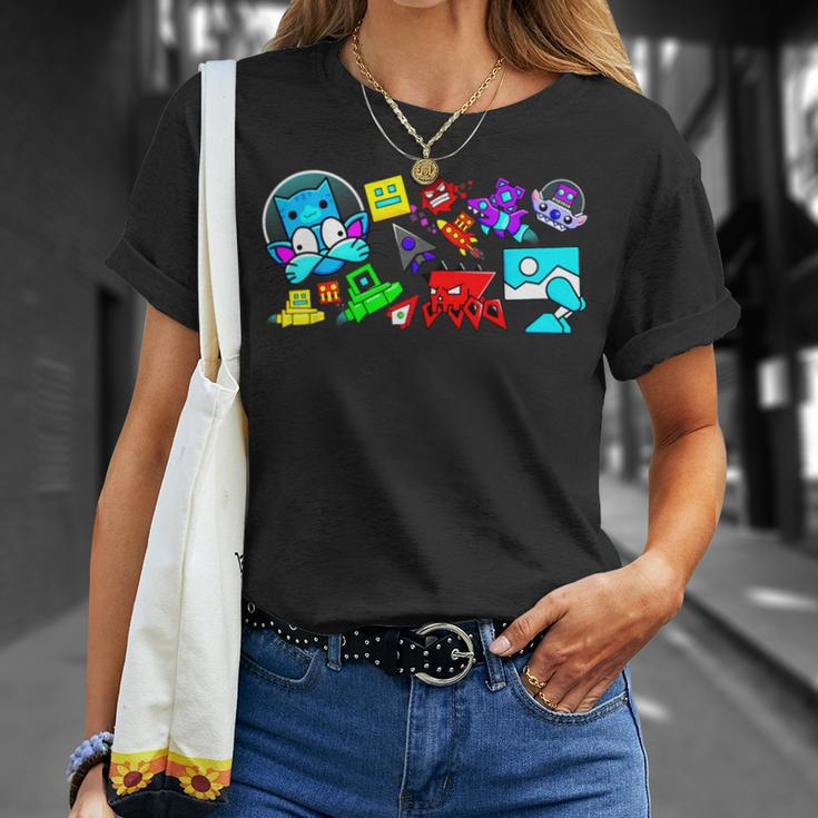 Cute Geometry Video Game Graphic Birthday T-Shirt Gifts for Her