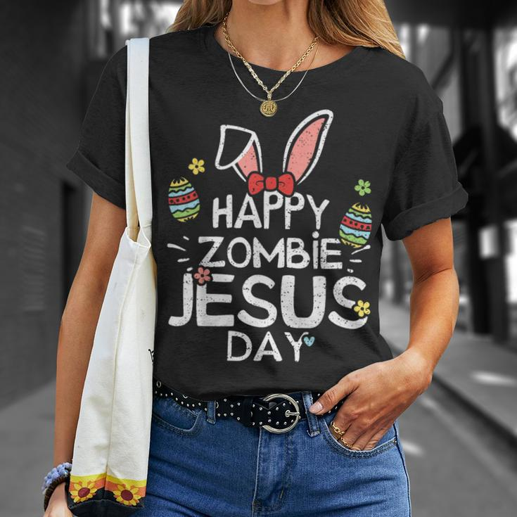 Cute Happy Zombie Jesus Day Easter Bunny For Women T-Shirt Gifts for Her