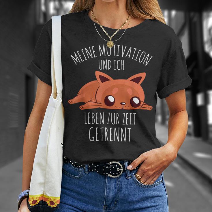 Cute Meine Motivation Und Ich Leben Zur Zeit Getrennt German T-Shirt Geschenke für Sie