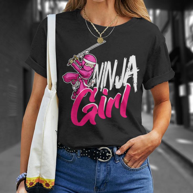 Cute Ninja Fighter Costume Ninja Girl T-Shirt Gifts for Her