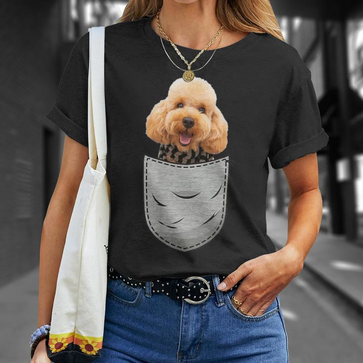 Cute Poodle Pudelhund Caniche Dog Lovers And Pocket Owner T-Shirt Gifts for Her
