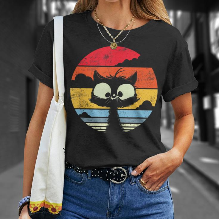 Cute Retro Vintage Cat Sunset Cats Vintage T-Shirt Geschenke für Sie
