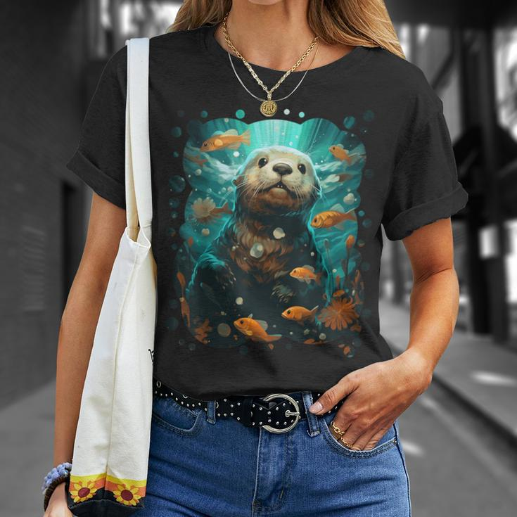 Cute Sea Otter Animal Nature Lovers Graphic T-Shirt Gifts for Her