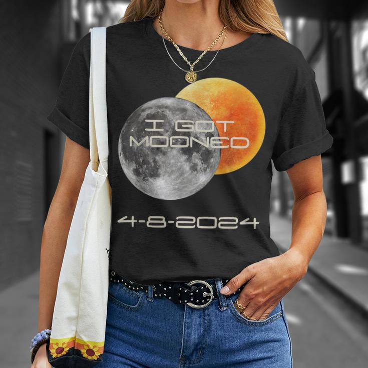Cute Totality Solar Eclipse 2024 I Got Mooned April 8Th 2024 T-Shirt Gifts for Her