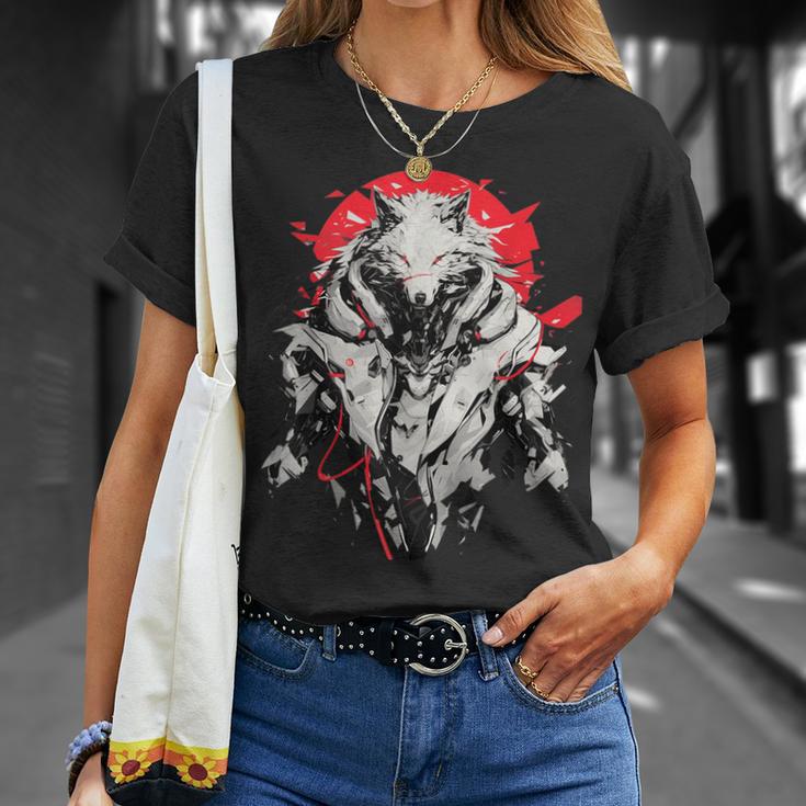 Cyber Wolf-Saga Bei Sonnenuntergang T-Shirt Geschenke für Sie