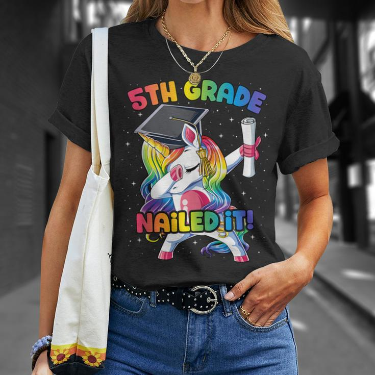 Dabbing 5Th Grade Unicorn Graduation Class Of 2021 Nailed It T-Shirt Gifts for Her