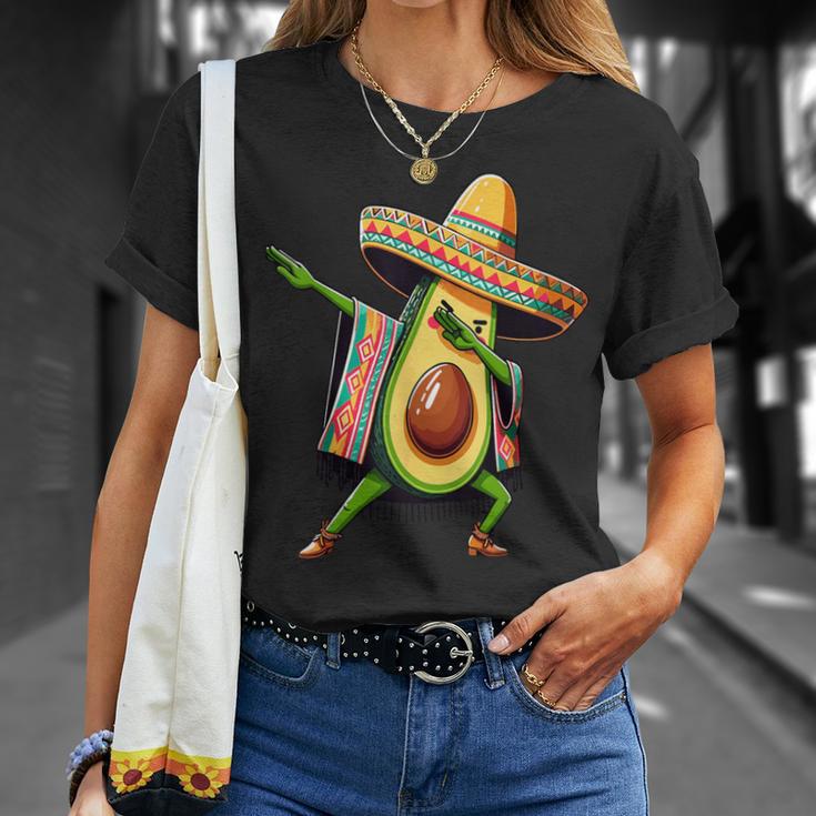 Dabbing Avocado Mexican Poncho Cinco De Mayo T-Shirt Gifts for Her