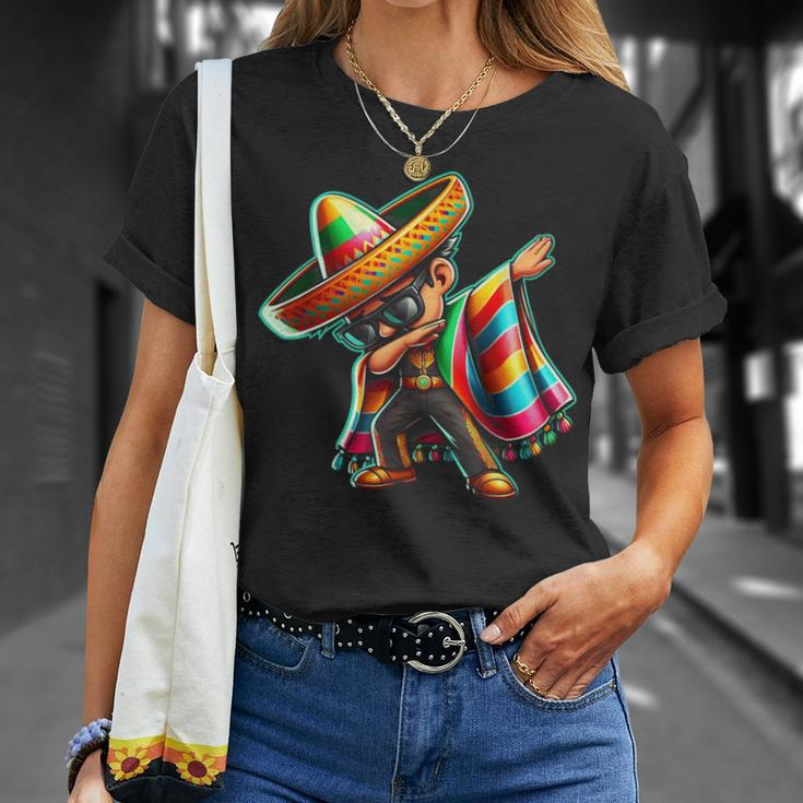 Dabbing Mexican Poncho Cinco De Mayo Boys Toddlers T-Shirt Gifts for Her