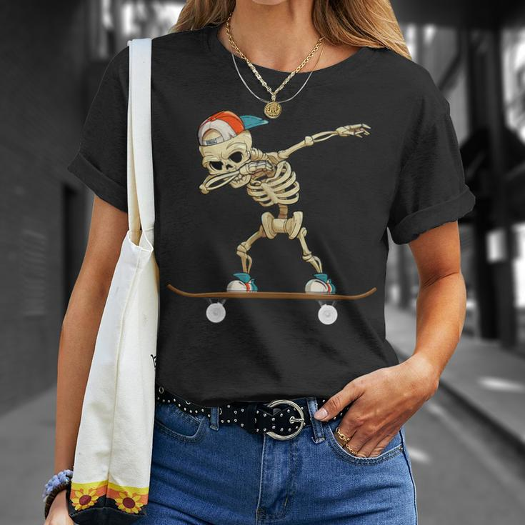 Dabbing Skeleton Skater Black T-Shirt Geschenke für Sie