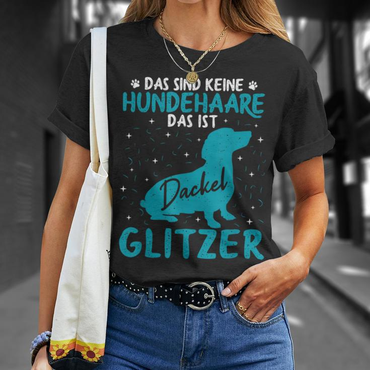 Dachshund Glitter Dachshund Dog Hair Dog Owners T-Shirt Geschenke für Sie