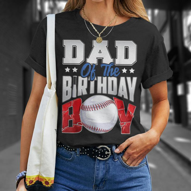 Dad Baseball Birthday Boy Family Baller B-Day Party T-Shirt Gifts for Her