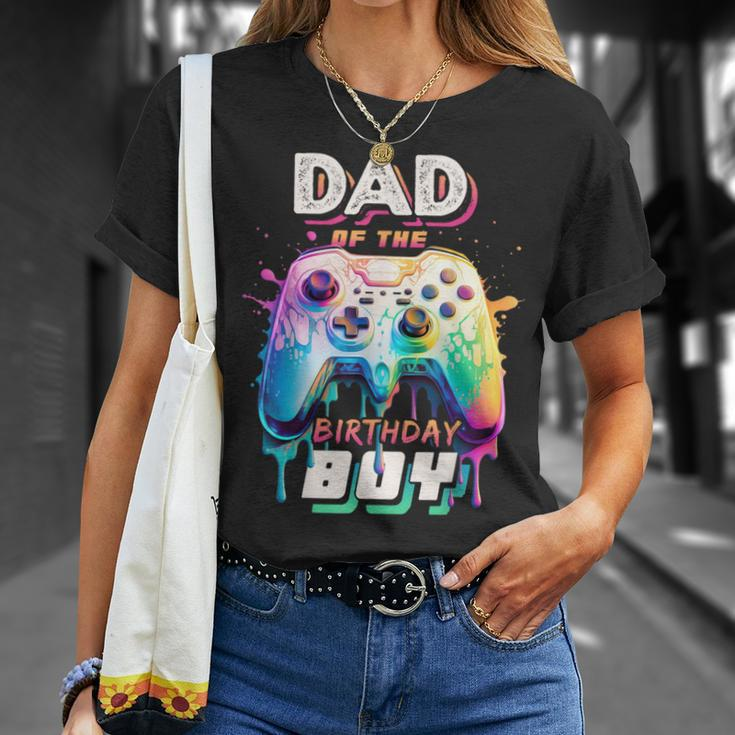 Dad Of The Birthday Boy Matching Video Game Birthday Party T-Shirt Gifts for Her