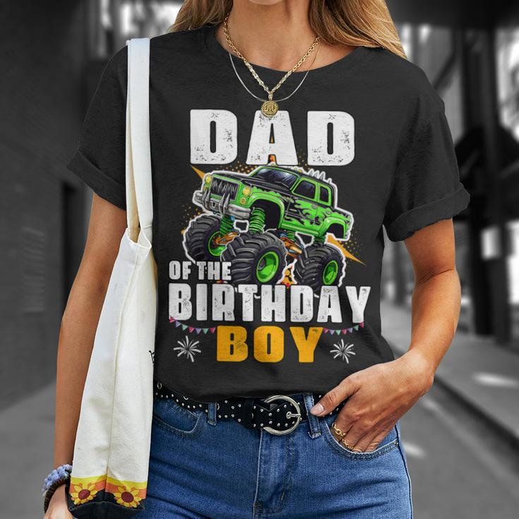 Dad Of The Birthday Boy Monster Truck Birthday Family T-Shirt Gifts for Her