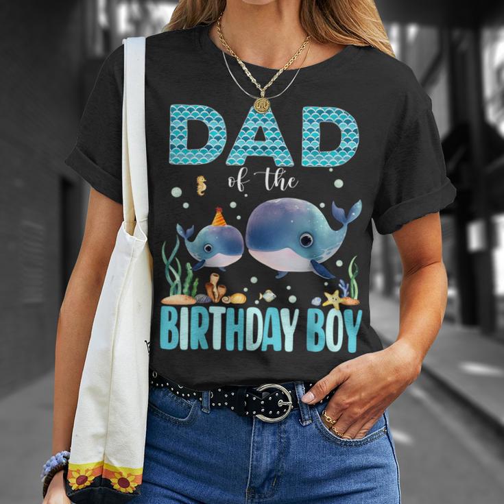 Dad Of The Birthday Boy Whale Shark Sea Fish Ocean Whale T-Shirt Gifts for Her