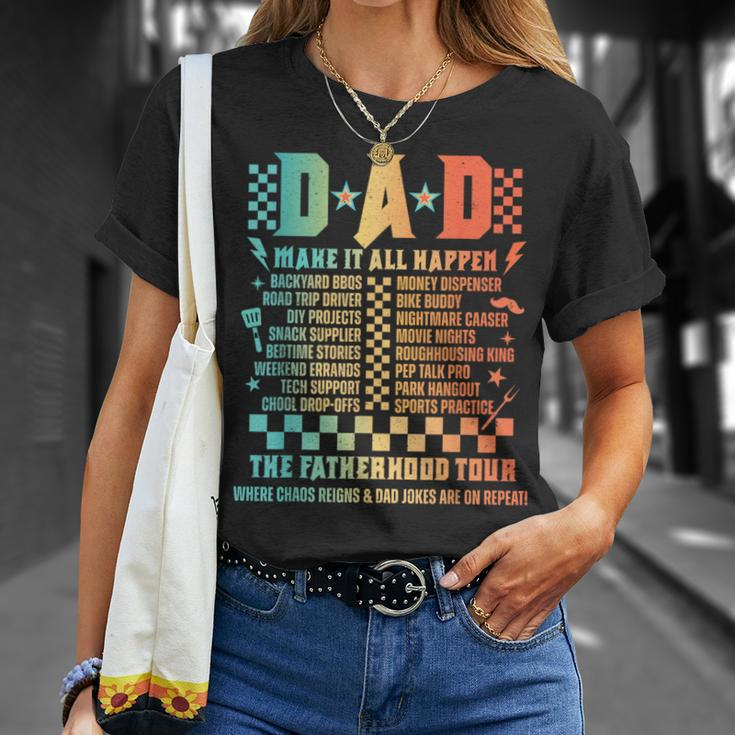 Dad Make It All Happen Dada The Fatherhood Tour Father's Day T-Shirt Gifts for Her